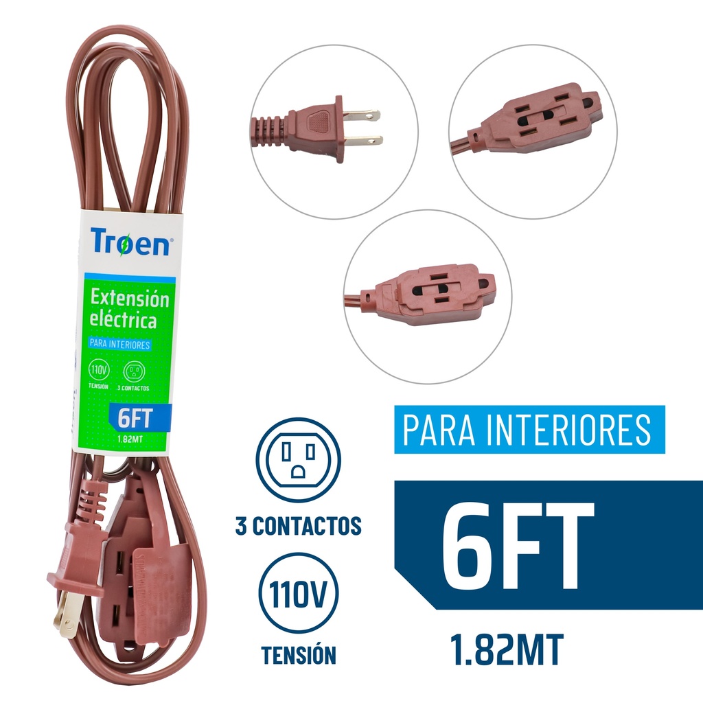 EXTENSION ELECTRICA 1.82 MTS TROEN 9-483