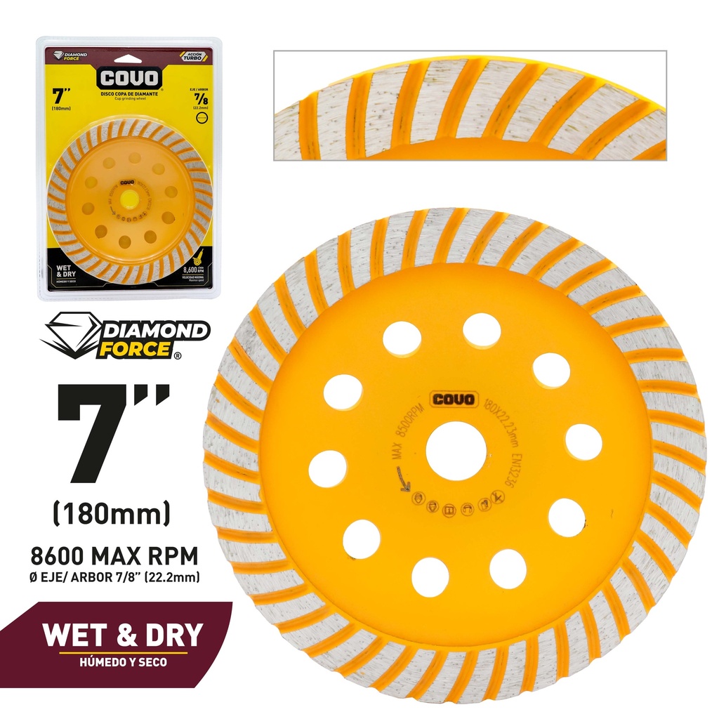 DISCO P/PULIR TURBO x 7" COVO 9-501