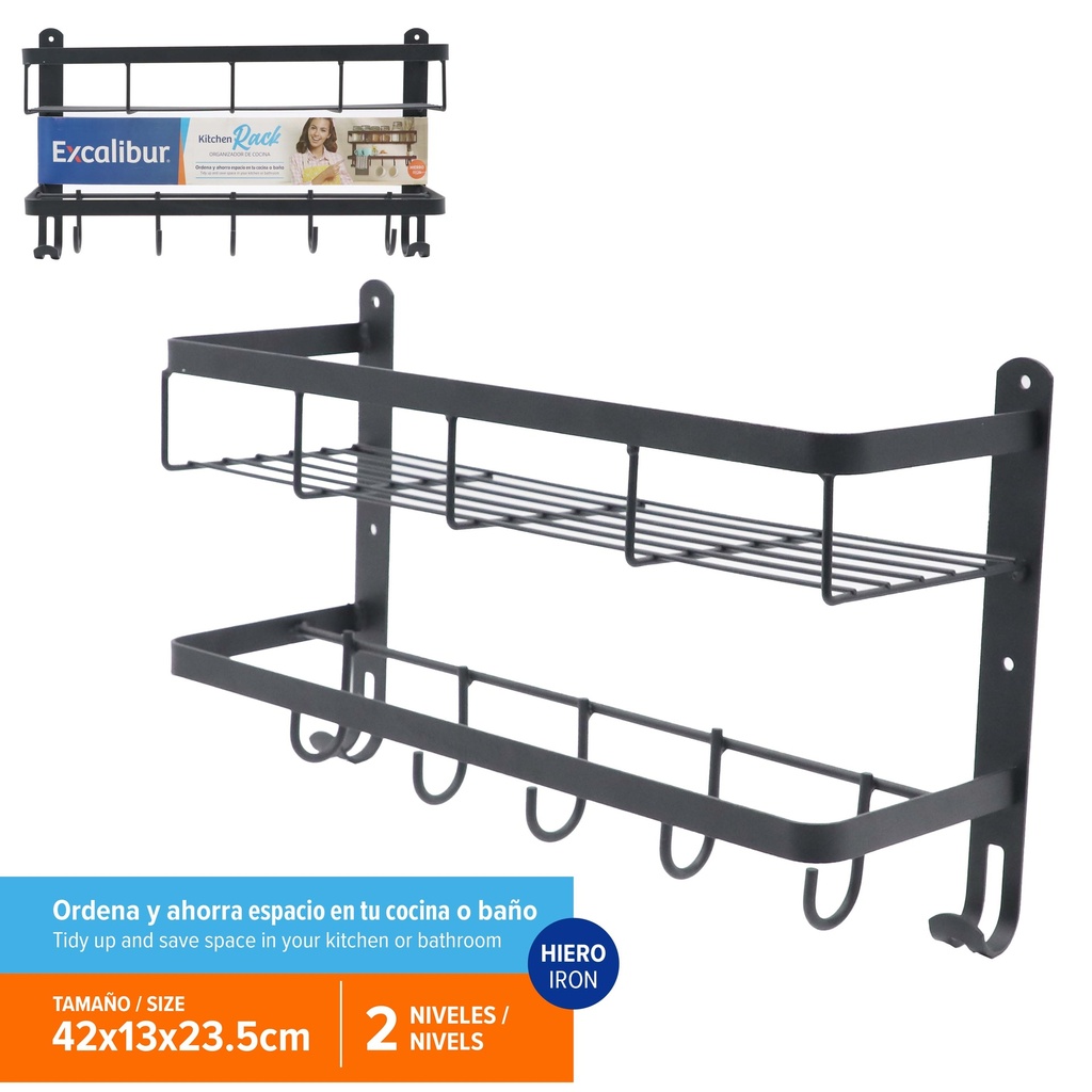 ANAQUEL DE METAL ORGANIZADOR EXCALIBUR 9-539