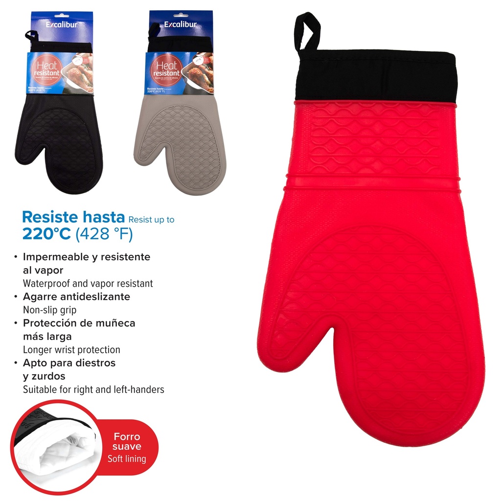 GUANTE P/COCINA DE SILICONA EXCALIBUR 9-556