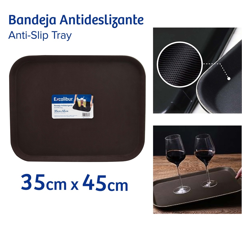 BANDEJA ANTIDESLIZANTE 35 x 45CM EXCALIBUR 9-561