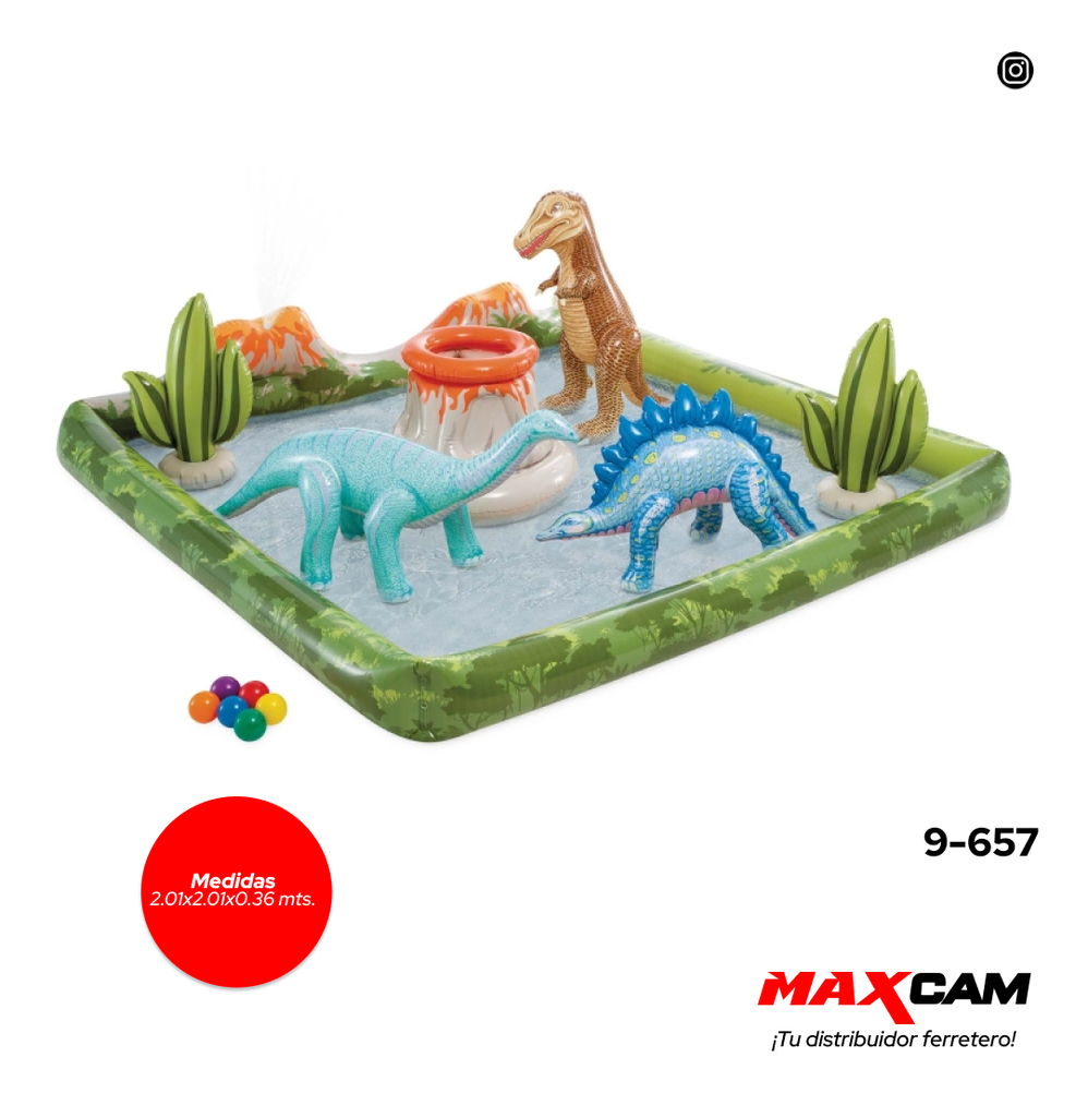 CENTRO DE JUEGO JURASIC 2.01x2.01x0.36 MTS INTEX 9-657