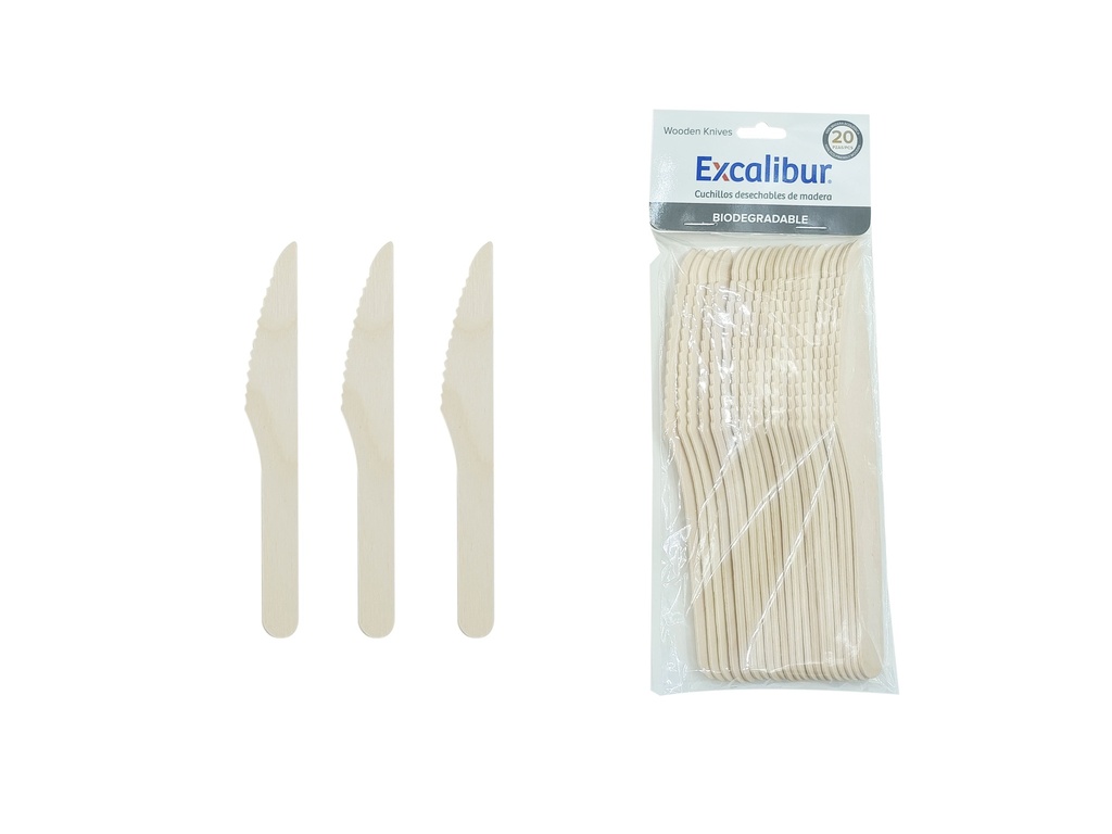 JUEGO DE CUCHILLOS DESECHABLES X 20 UNID EXCALIBUR 9-670