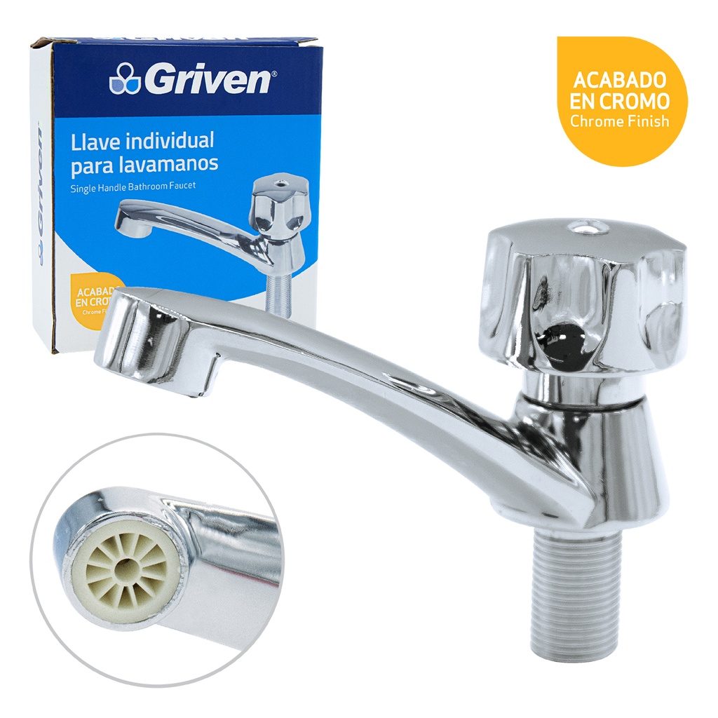 LLAVE LAVAMANO INDIVIDUAL METALICA GRIVEN 4-853