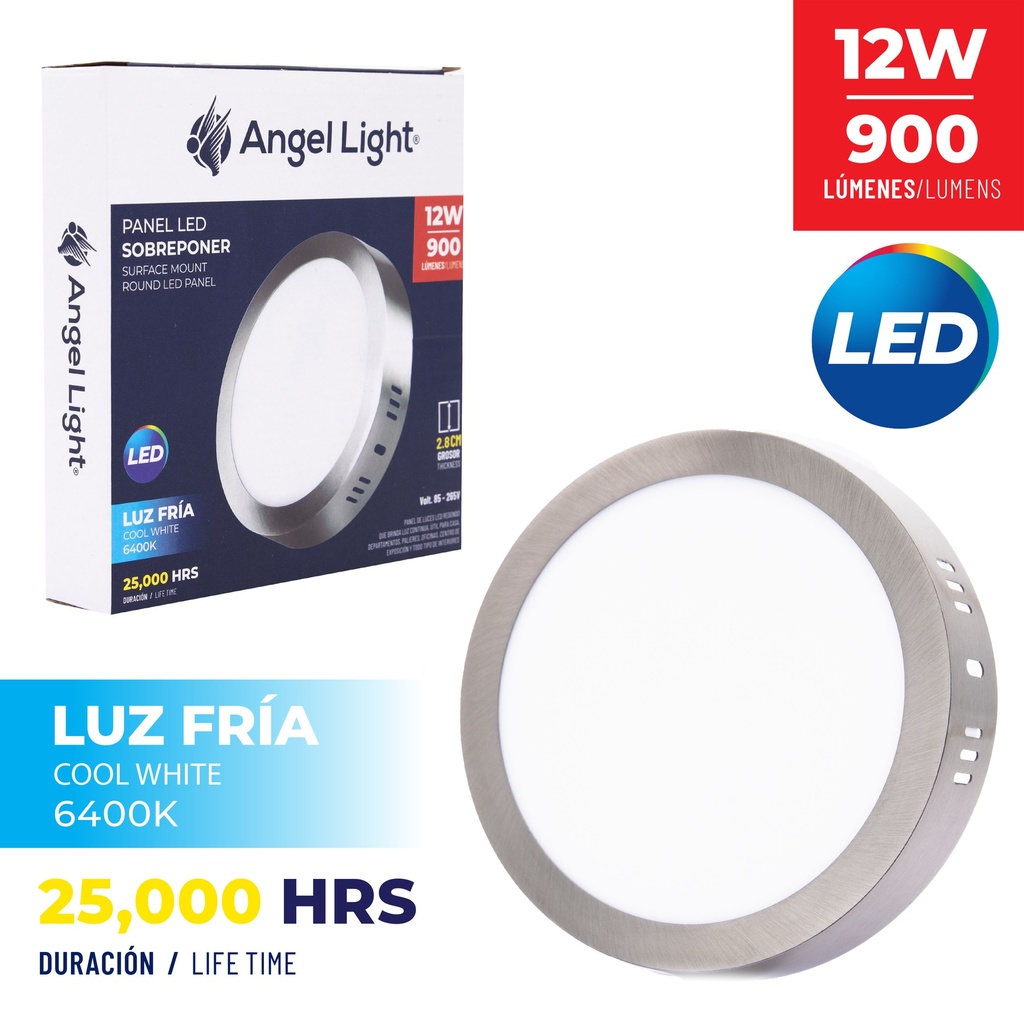 PANEL LED SUPER NIQUE REDONDA 12W 85-265V 4-863