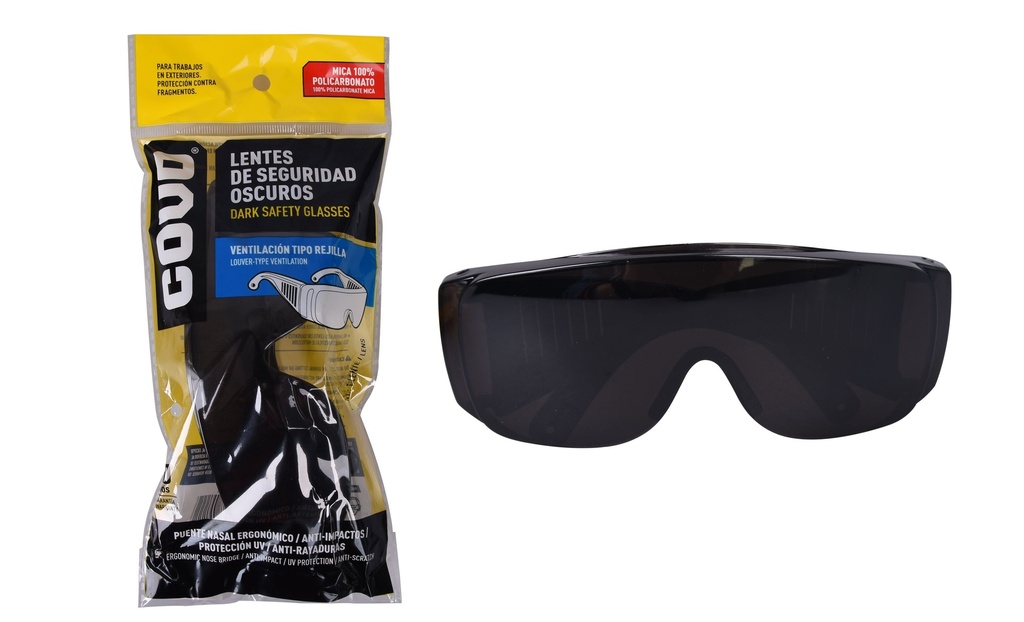LENTES DE SEGURIDAD OSCURO COVO 4-886