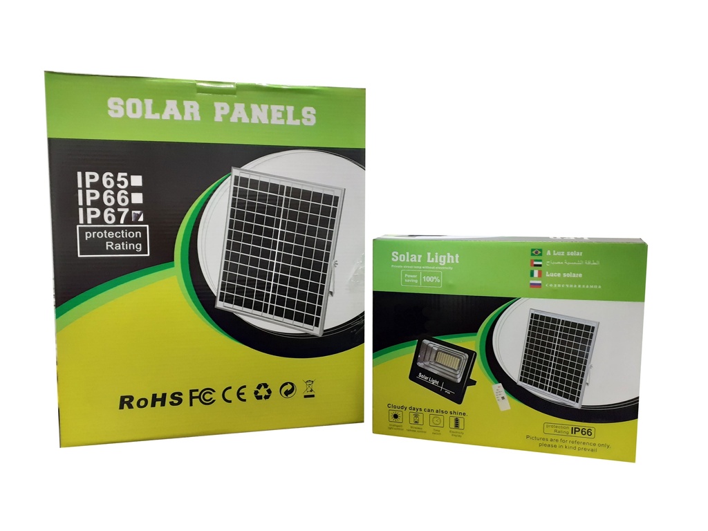 REFLECTOR C/PANEL SOLAR Y CONTROL 50W SOLAR LIGHT 4-907