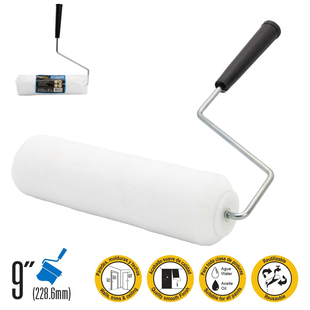 RODILLO CON FUNDA 9" PRO PAINT 4-909
