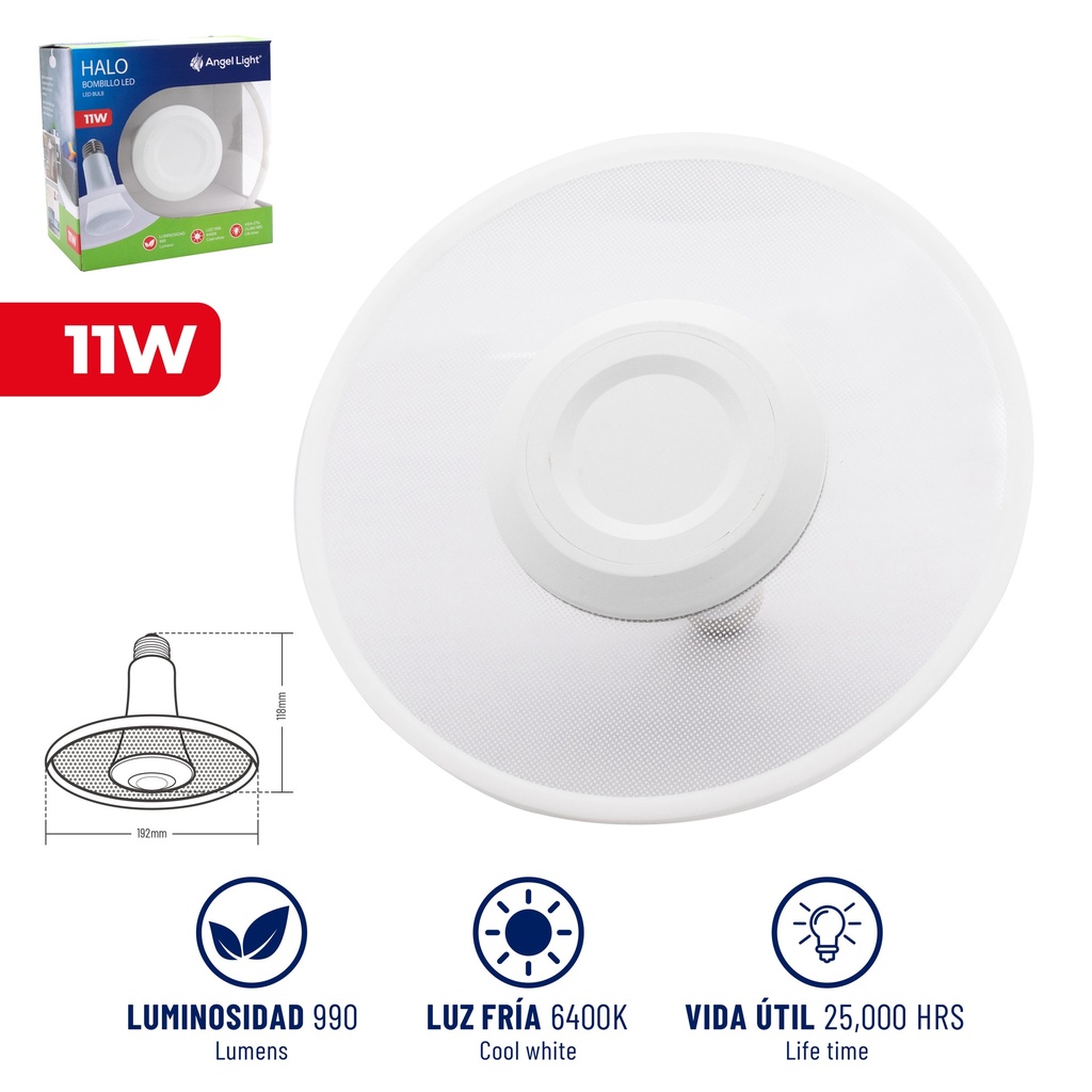 BOMBILLO LED HALO 11W ANGE LIGHT 85/265V 4-946