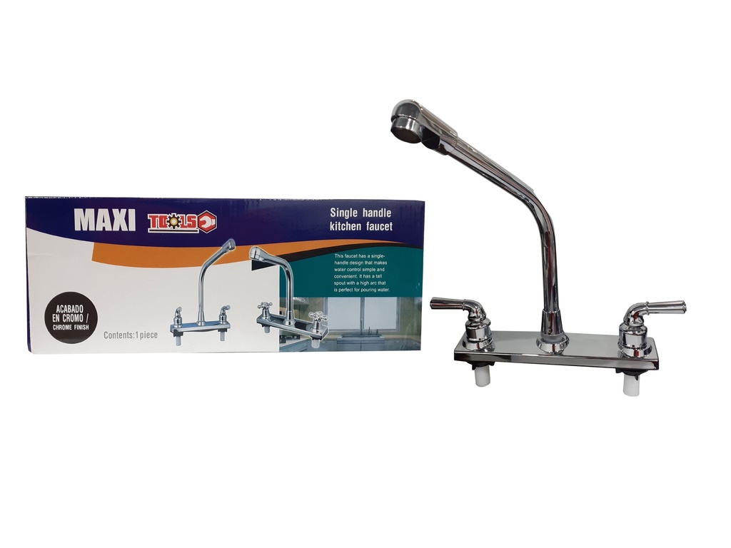LLAVE FREGADERO DOBLE 8" PLAST/CROM MAXI TOOL 4-961