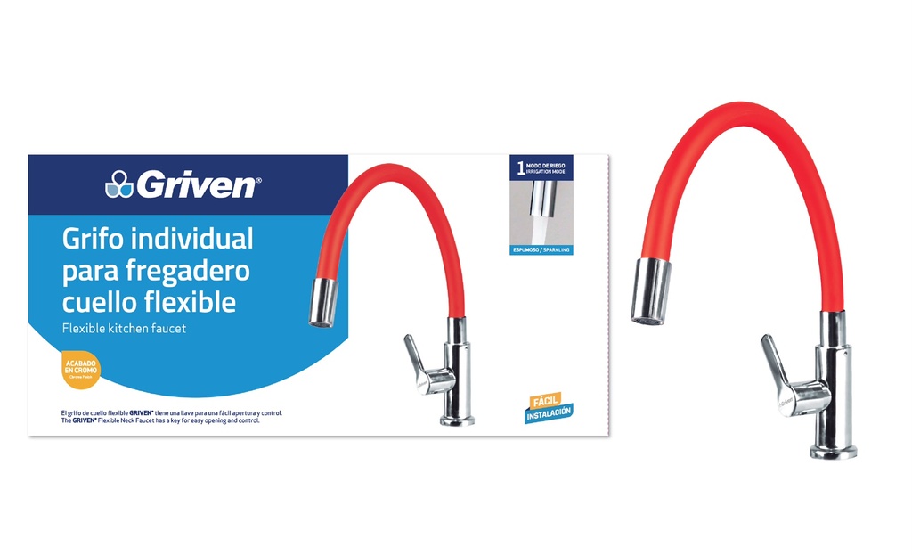 LLAVE FREGADERO INDIVID FLEXIBLE NARAN GRIVEN 4-990