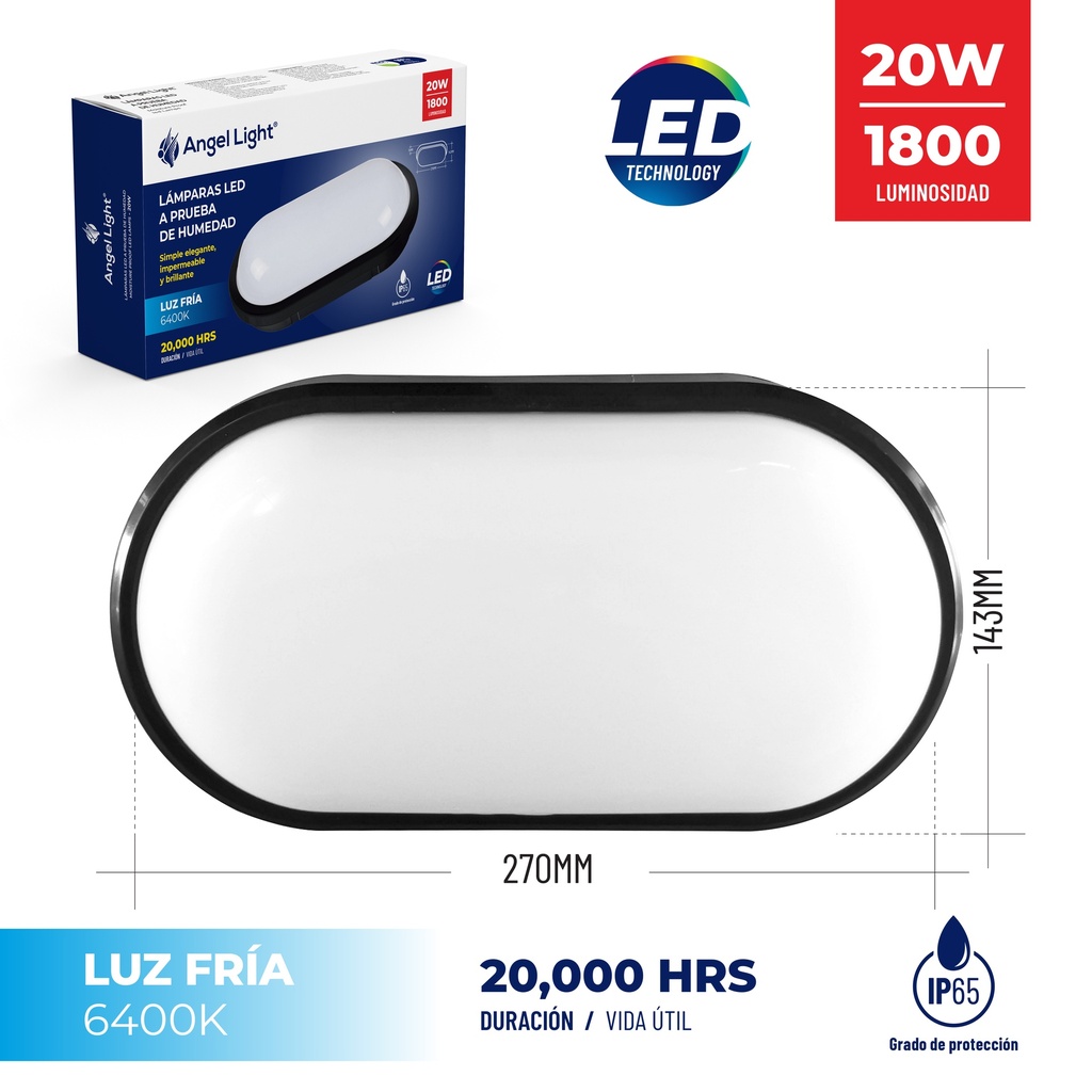 LAMPARA VAPOLETA 20W P/EXTERIOR ANGEL LIGHT 4-992