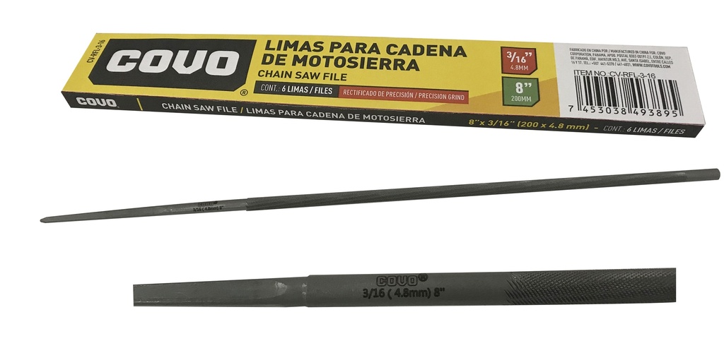 LIMA P/ MOTOSIERRA x 3/16 COVO 4-993
