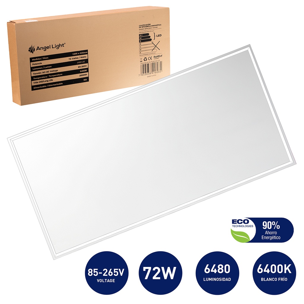 LAMPARA LED EMPOTRAR 72W 120CMX60CM ANGEL LIG 5-066