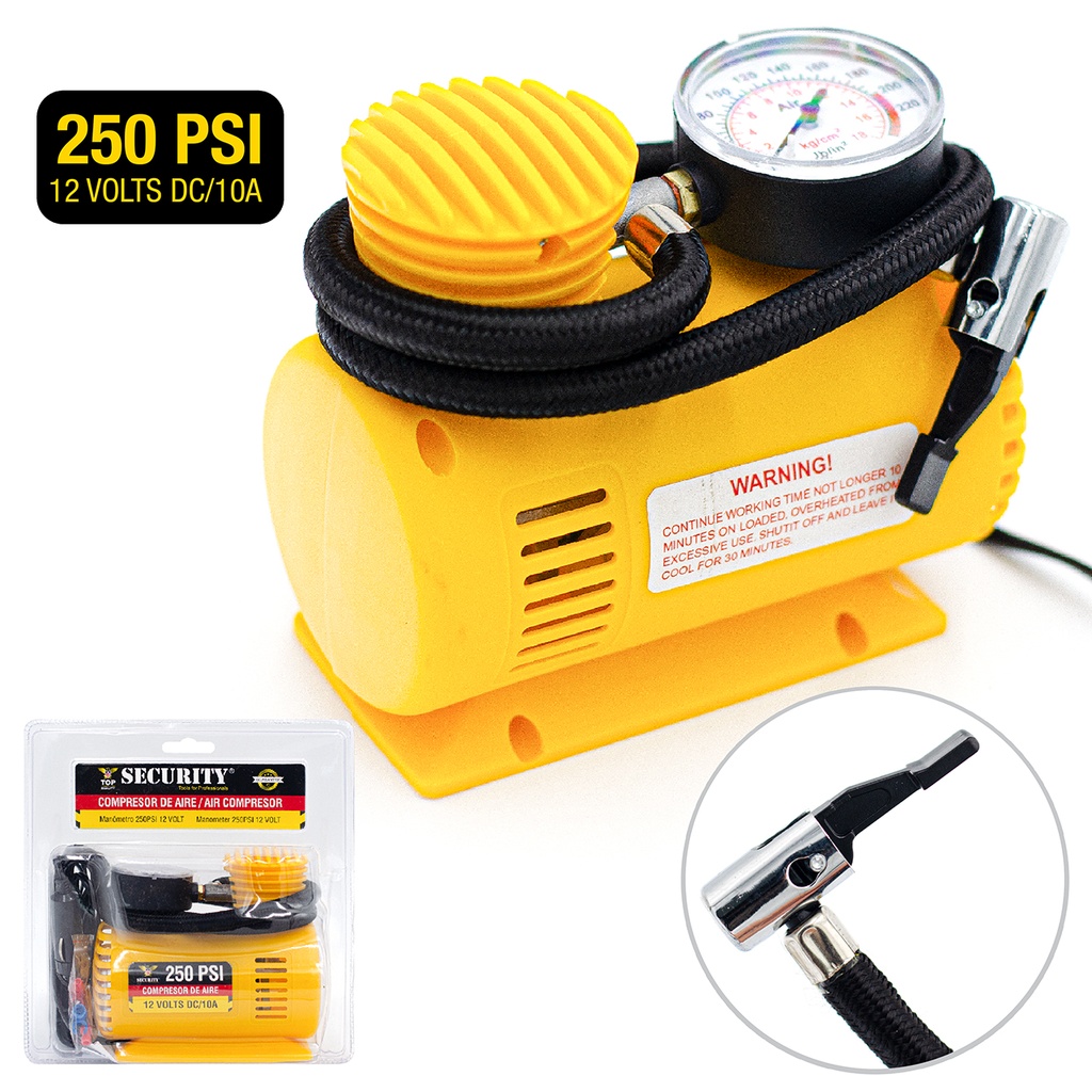 COMPRESOR DE AIRE 250PSI 12V SECURITY 5-092