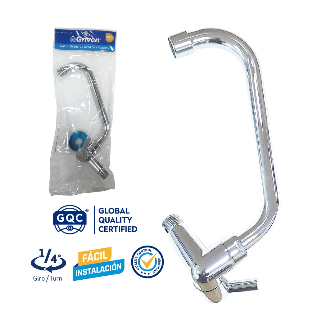 LLAVE FREGADERO INDIVIDUAL PARED GRIVEN 8-221