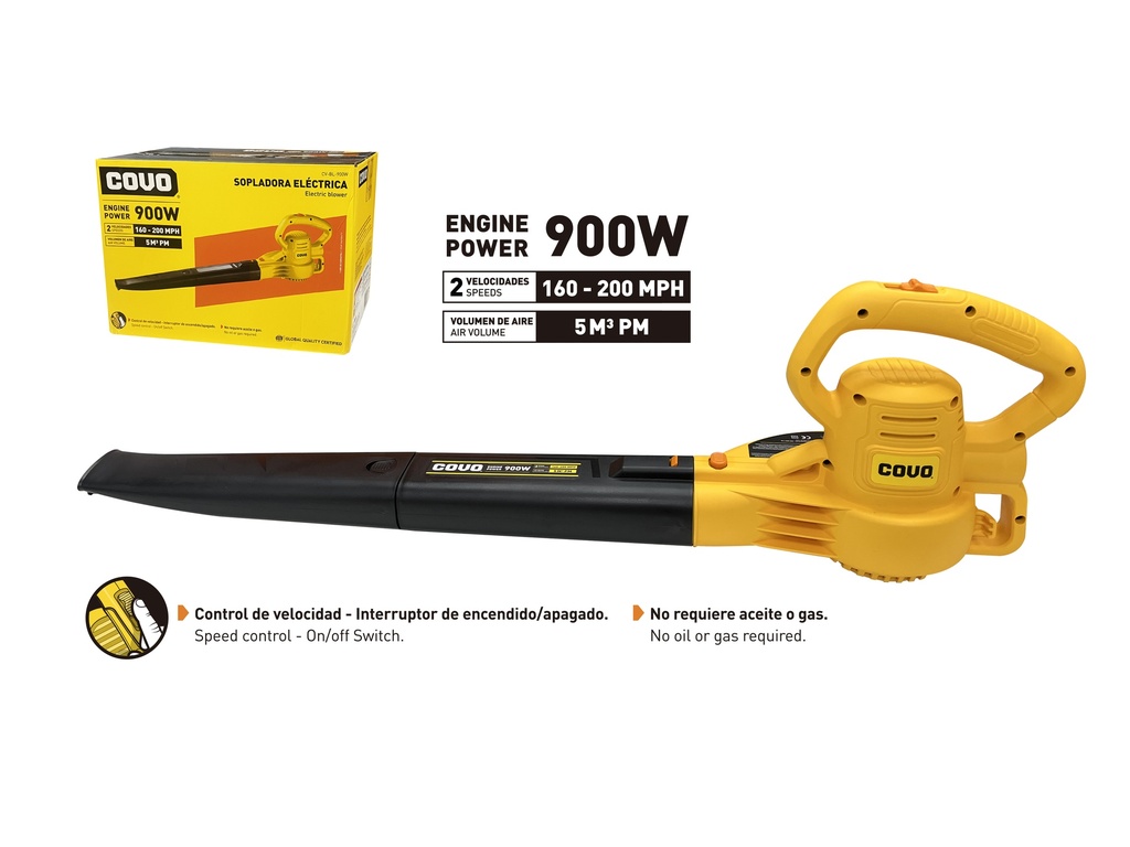 SOPLADORA DE AIRE 900W COVO 8-236