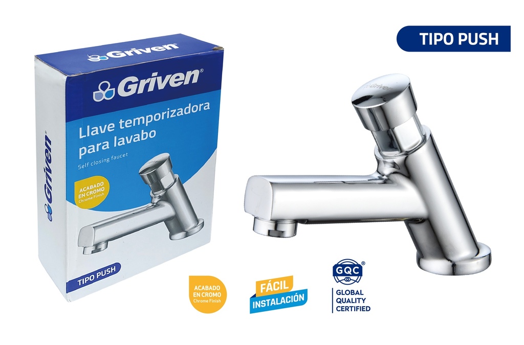 LLAVE LAVAMANO INDIV METAL AUTOMATICA GRIVEN 8-255