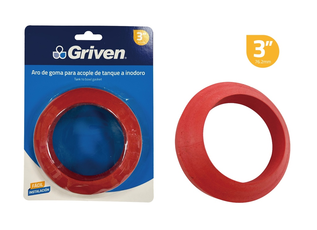 GOMA PARA TANQUE WC 3" GRIVEN 8-259