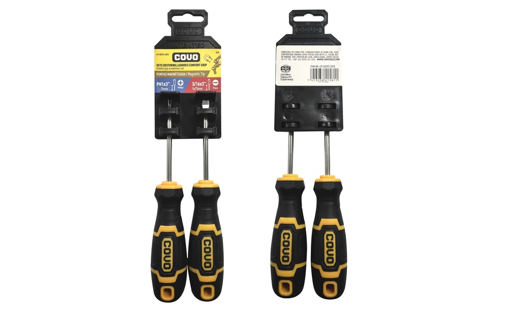 JUEGO DESTORNILLADOR 2 PCS 3/16 x 3 COVO 8-278