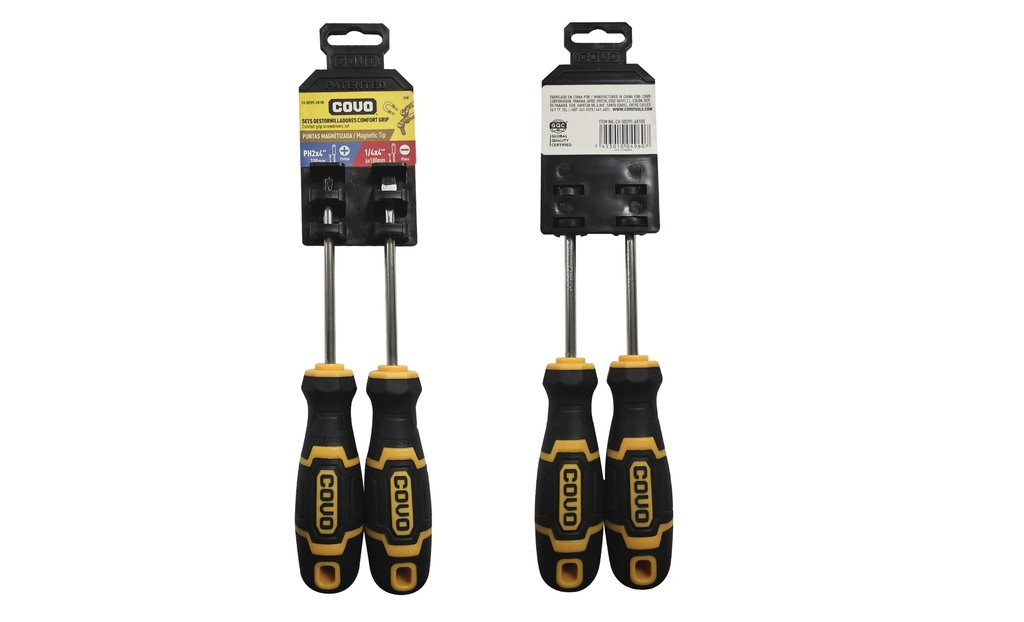 JUEGO DESTORNILLADOR 2 PCS 1/4 x 4 COVO 8-279