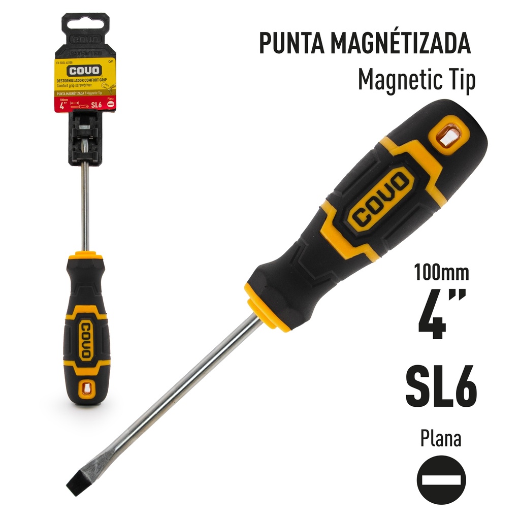 DESTORNILLADOR PLANO 1/4 x 4" COVO 8-301