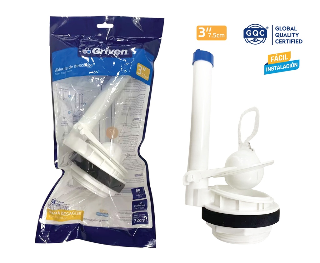 DESAGUE PARA W. C. 3" GRIVEN 8-307