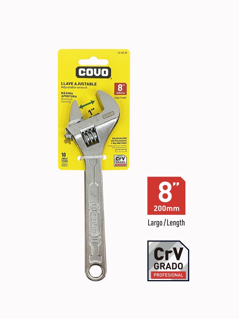 LLAVE AJUSTABLE 8" COVO 8-316