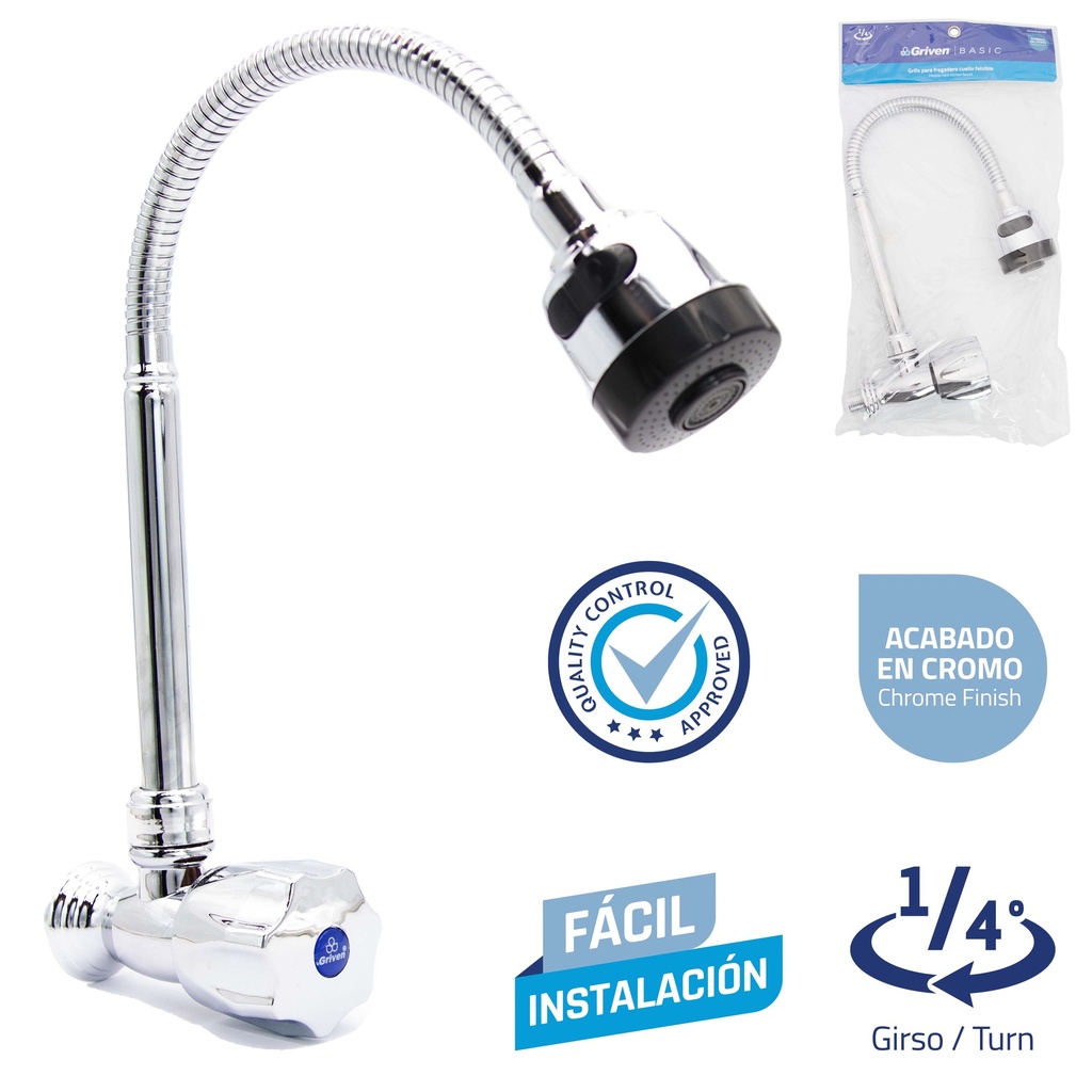 LLAVE FREGADERO IND PARED GRIVEN BASIC 8-342