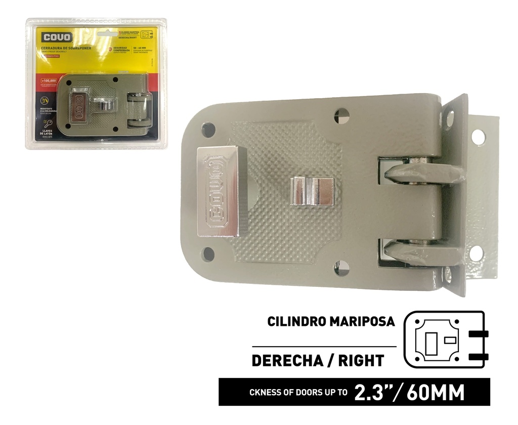 CERRADURA DIENTE PERRO BL COVO 8-343