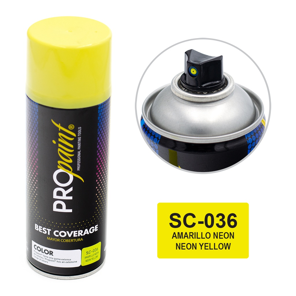 SPRAY AMARILLO NEON x 400 ML PRO PAINT 8-350