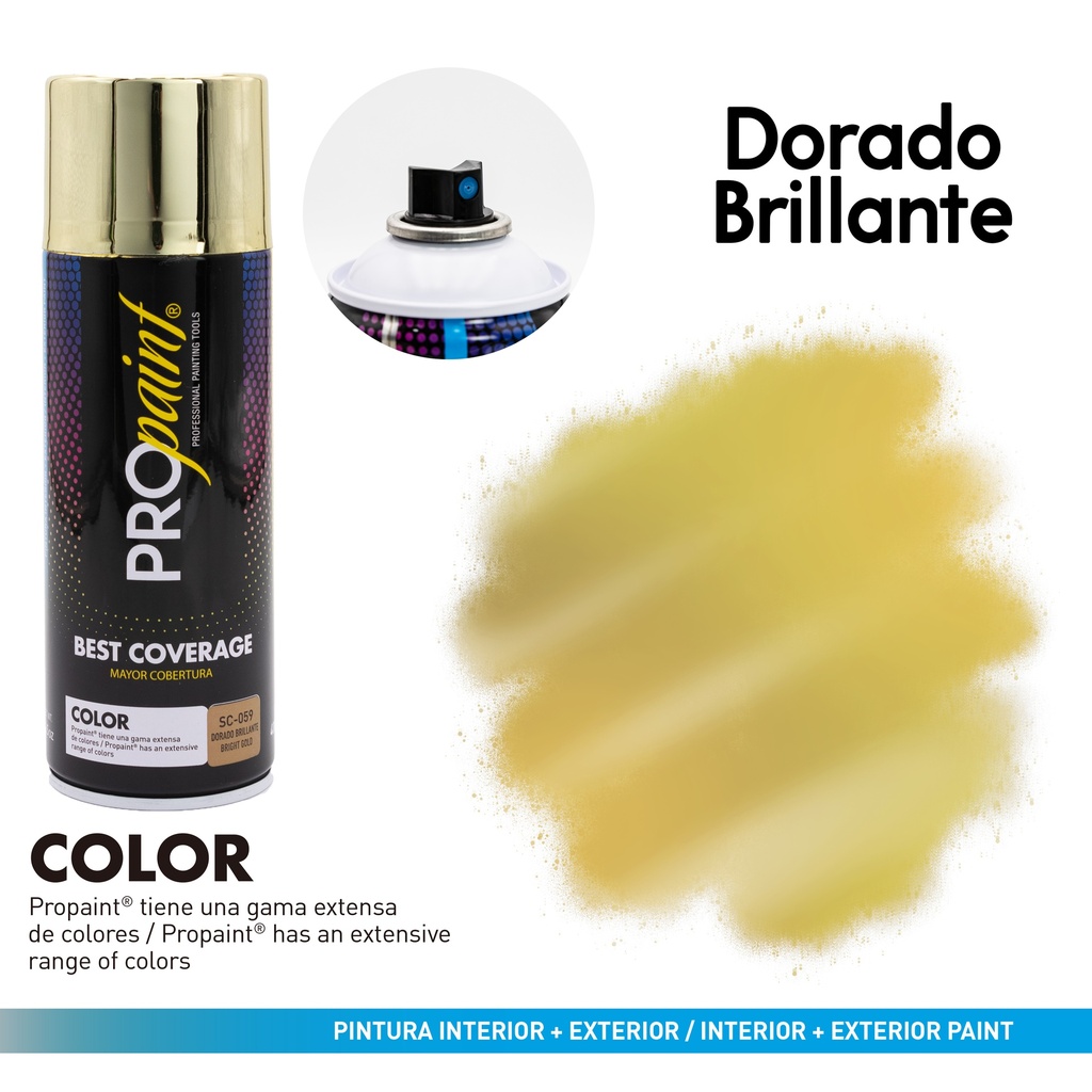 SPRAY DORADO BRILLANTE x 400 ML PRO PAINT 8-355