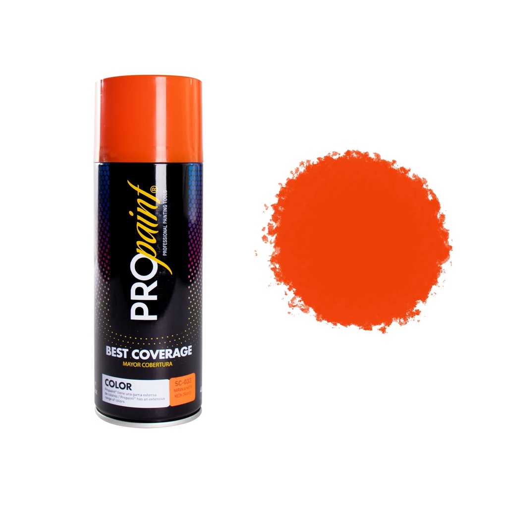 SPRAY NARANJA NEON x 400 ML PRO PAINT 8-356