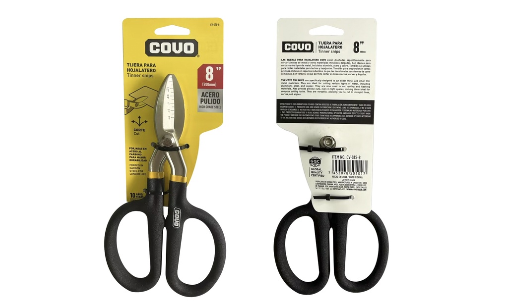 TIJERAS HOJALATERA 8" COVO 8-363