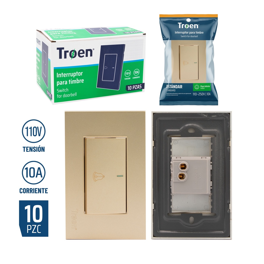 INTERRUPTOR P/TIMBRE GOLD TROEN 8-377