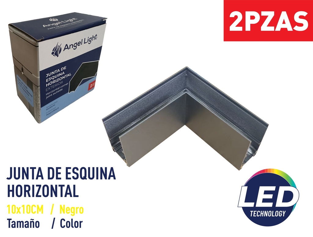 ESQUINERO HORIZONTAL EXTERIOR P/RIEL x 2 UNID ANGEL L 8-406