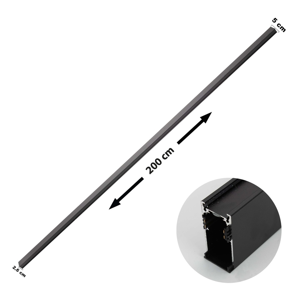 RIEL SUPERFICIAL P/LAMPARA MAGNETICA 2 MT ANGEL L 8-409
