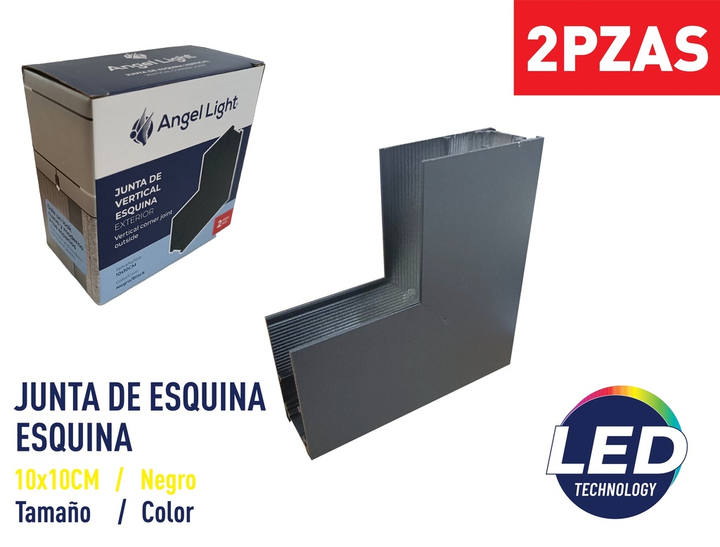 ESQUINERO VERTICAL EXTERIOR P/RIEL x 2 UNID ANGEL L 8-411