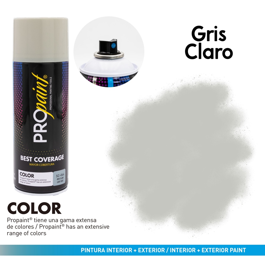 SPRAY GRIS CLARO x 400 ML PRO PAINT 8-418