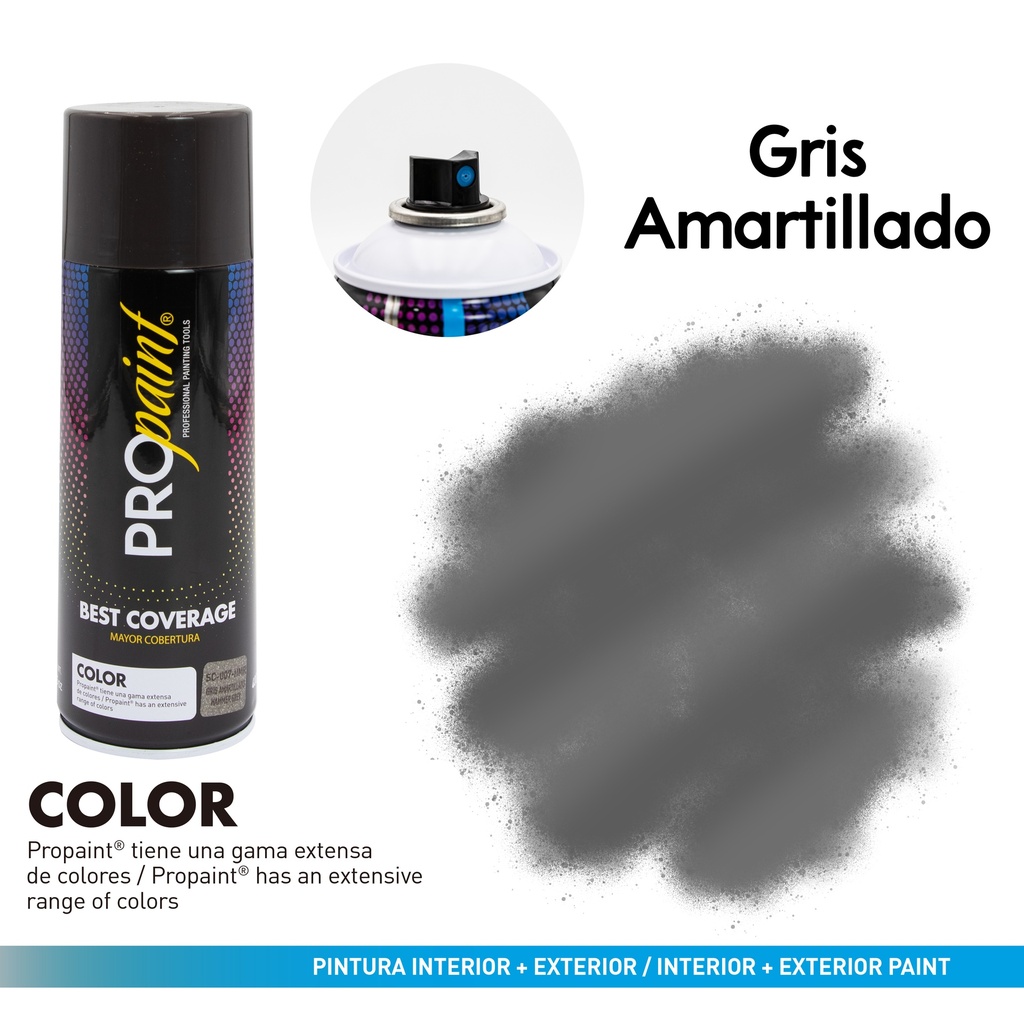 SPRAY GRIS MARTILLADO x 400 ML PRO PAINT 8-422
