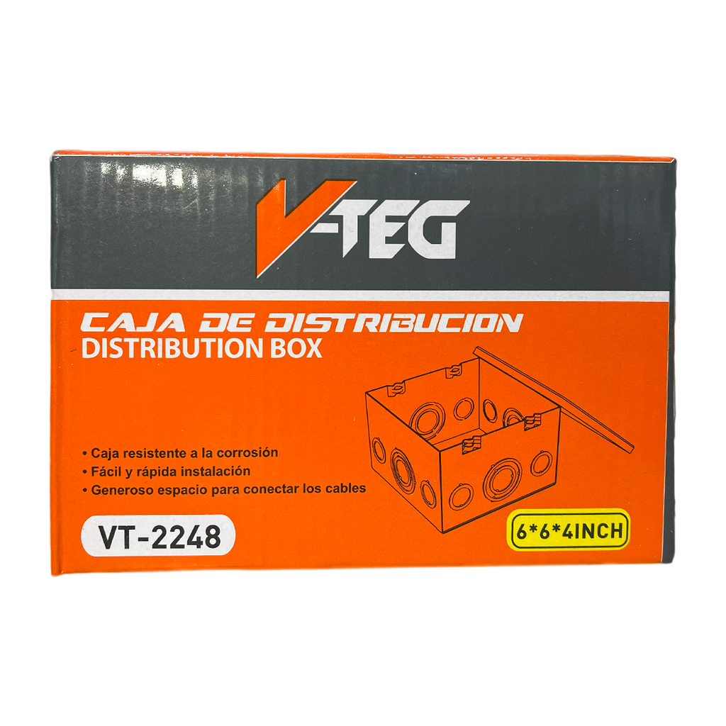 CAJA DE PASO 8"x8"x4" V-TEG 8-448