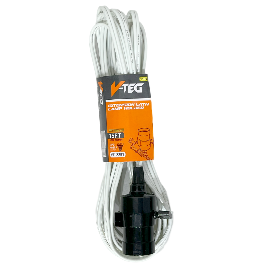 EXTENSION ELECTRICA E27 x 7.6 MTS V-TEG 8-452