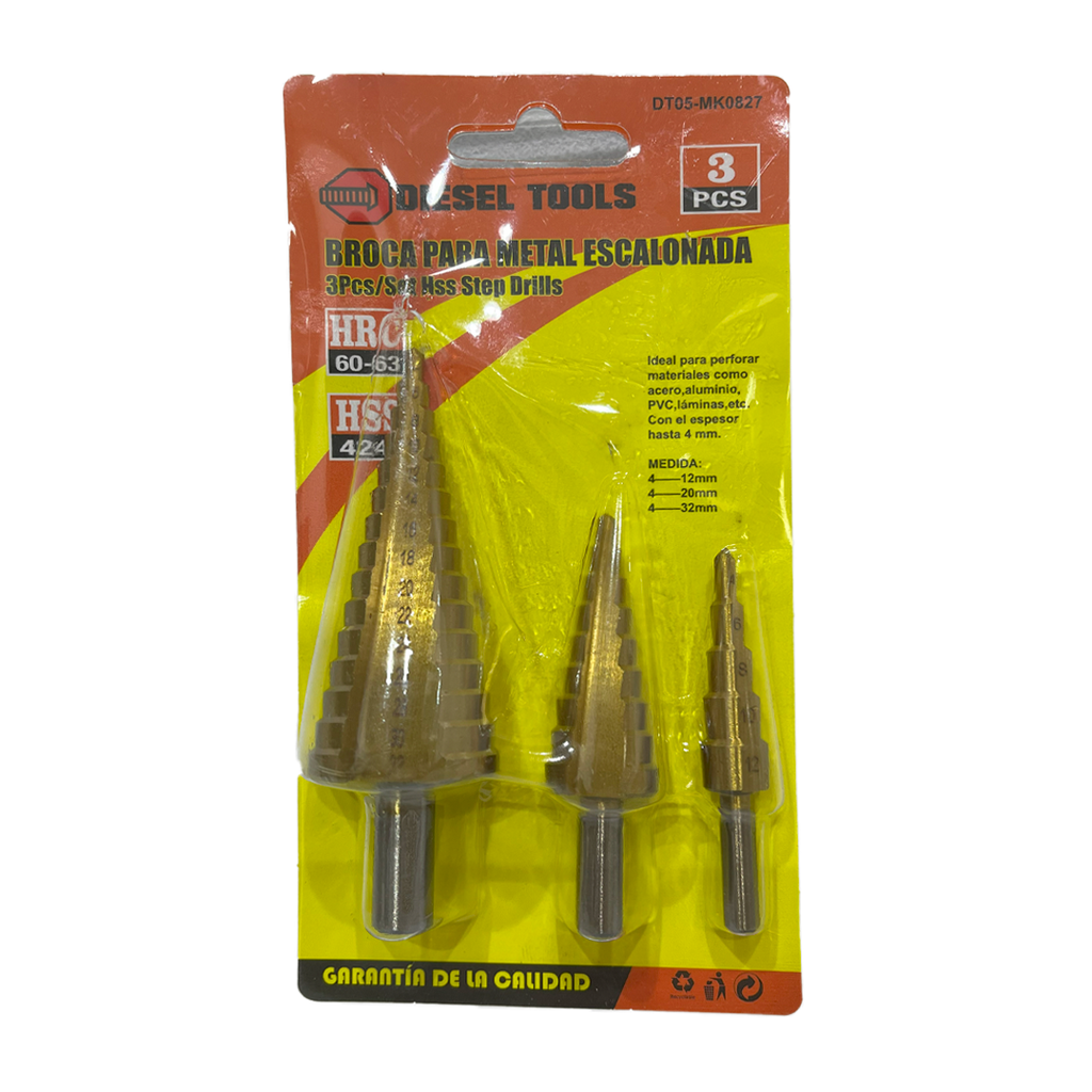 SET 3 PCS MECHA CONICA ESCANOLADA DIESEL T 8-457