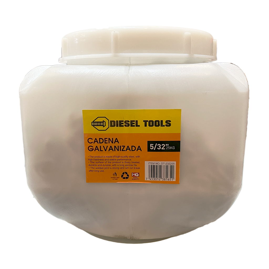 CADENA GALVANIZADA x 5/32 x 25KG DIESEL T 8-475