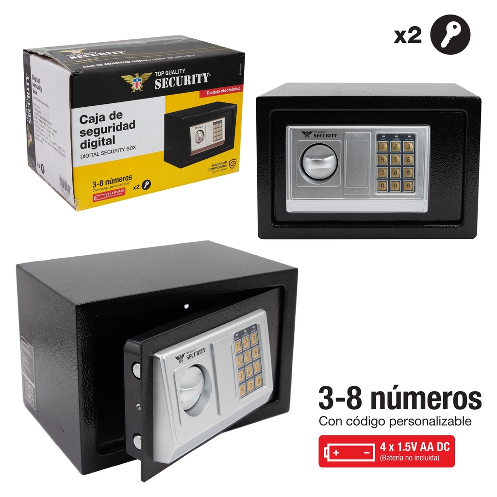 CAJA FUERTE 20x31x20CM SECURITY 8-503