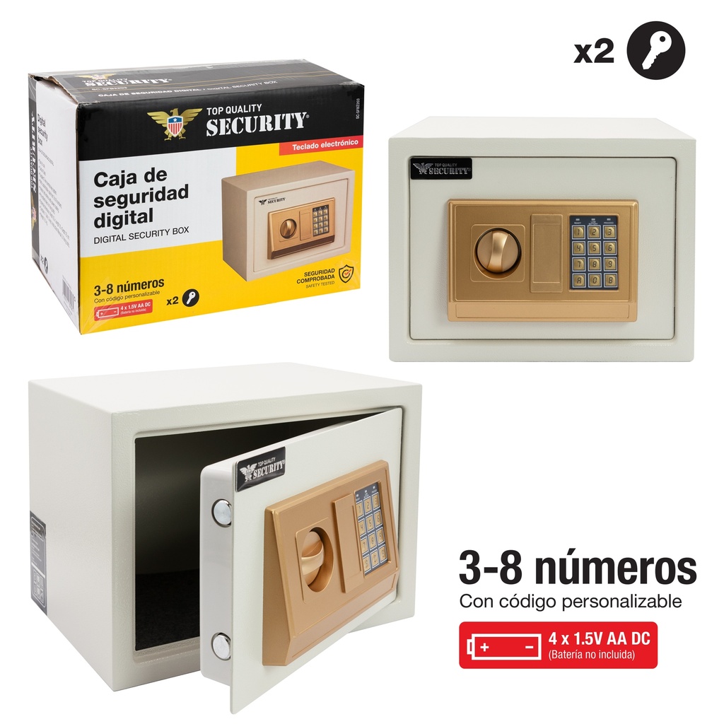 CAJA FUERTE 25x35x25CM SECURITY 8-504