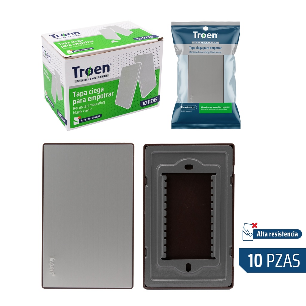 TAPA CIEGA ACERO INOX TROEN 8-514