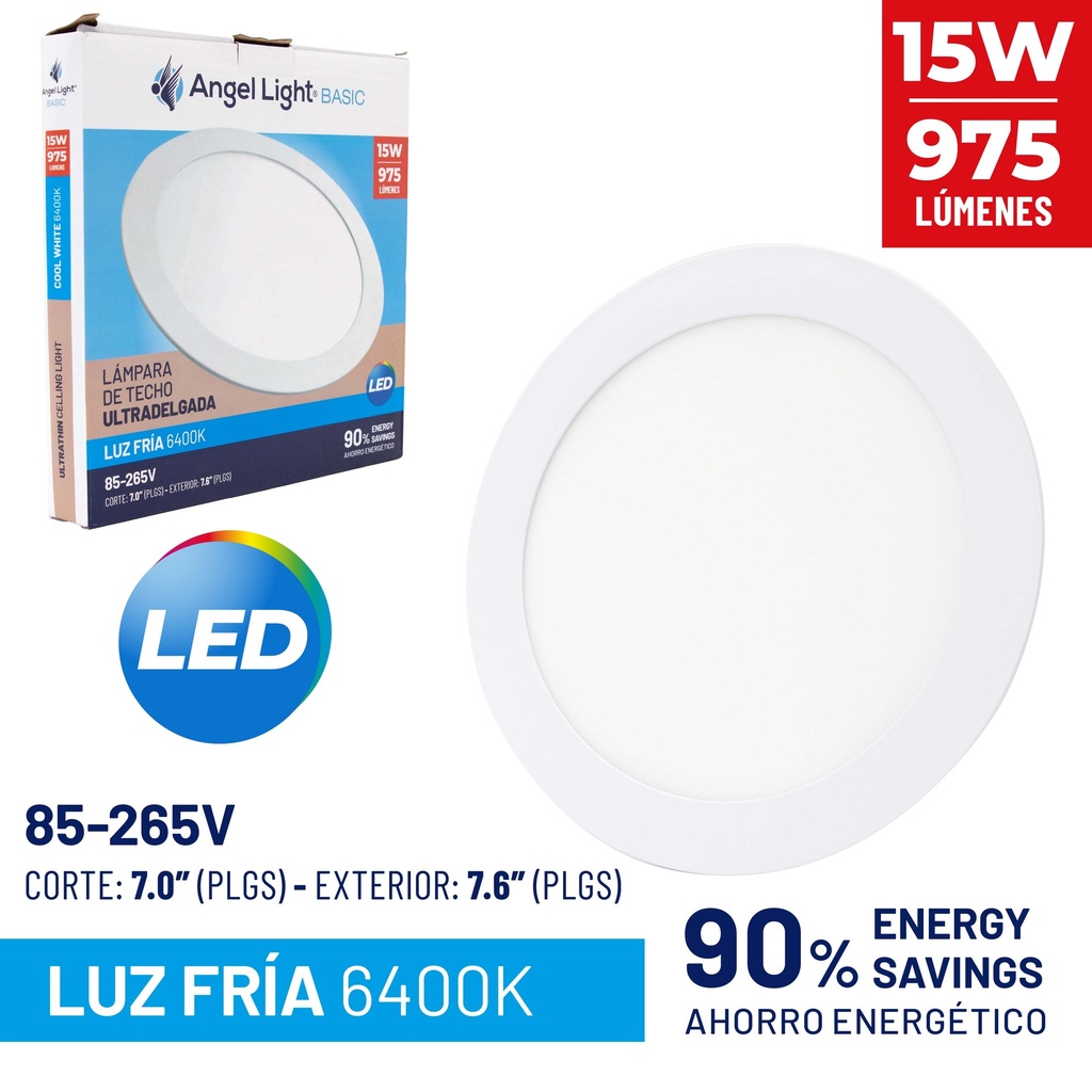 PANEL LED EMP RED LUZ FRIA 15W ANGEL L 8-556