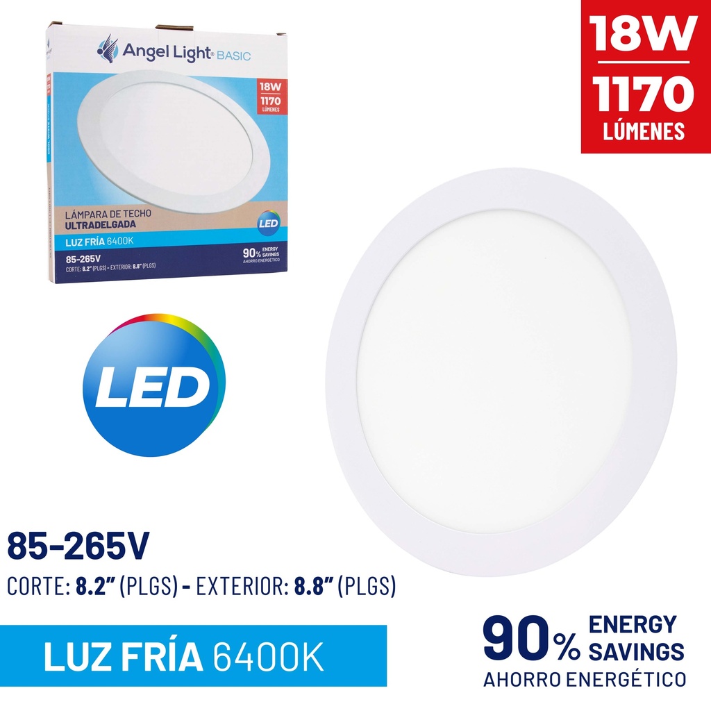 PANEL LED EMP RED LUZ FRIA 18W ANGEL L 8-559