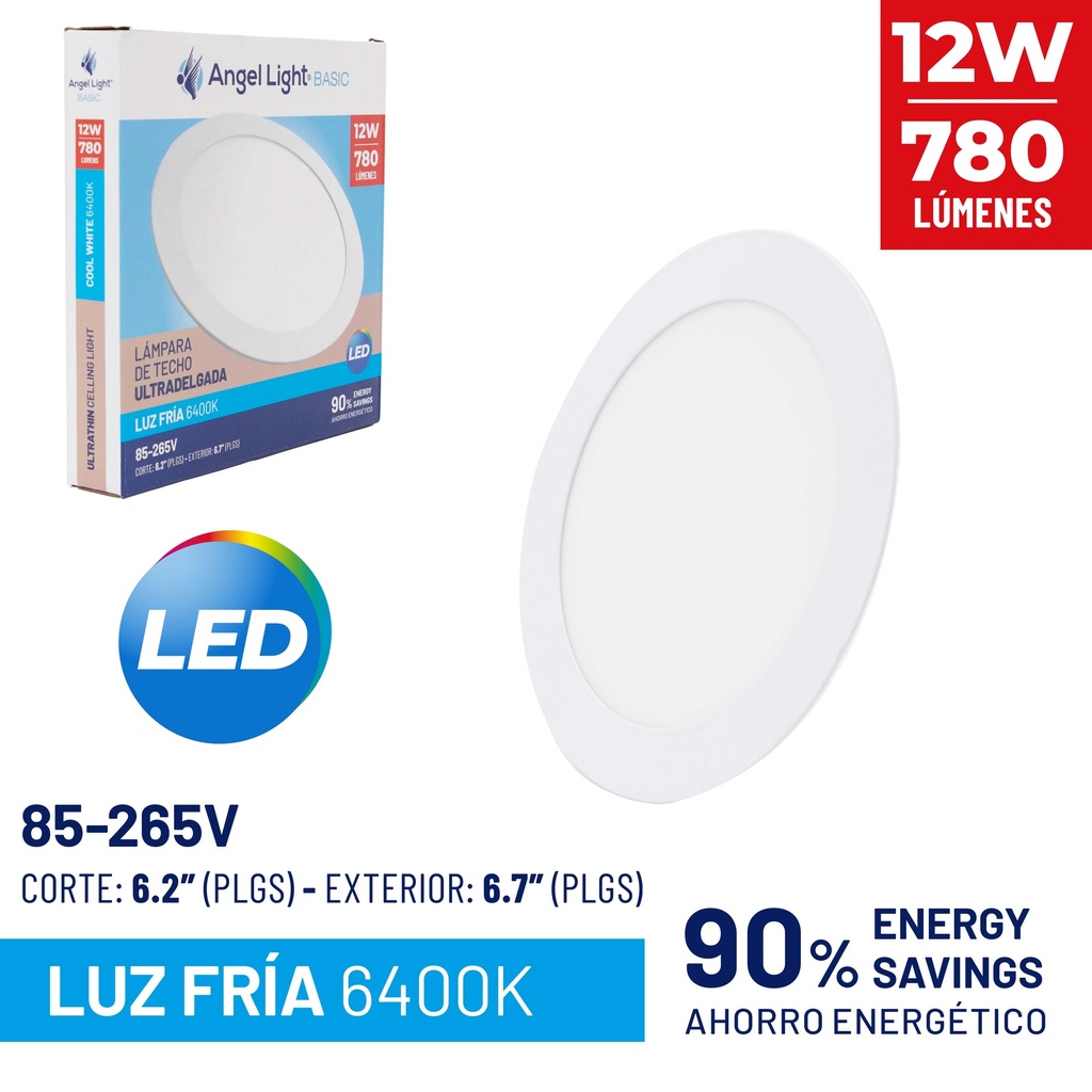 PANEL LED EMP RED LUZ FRIA 12W ANGEL L 8-568